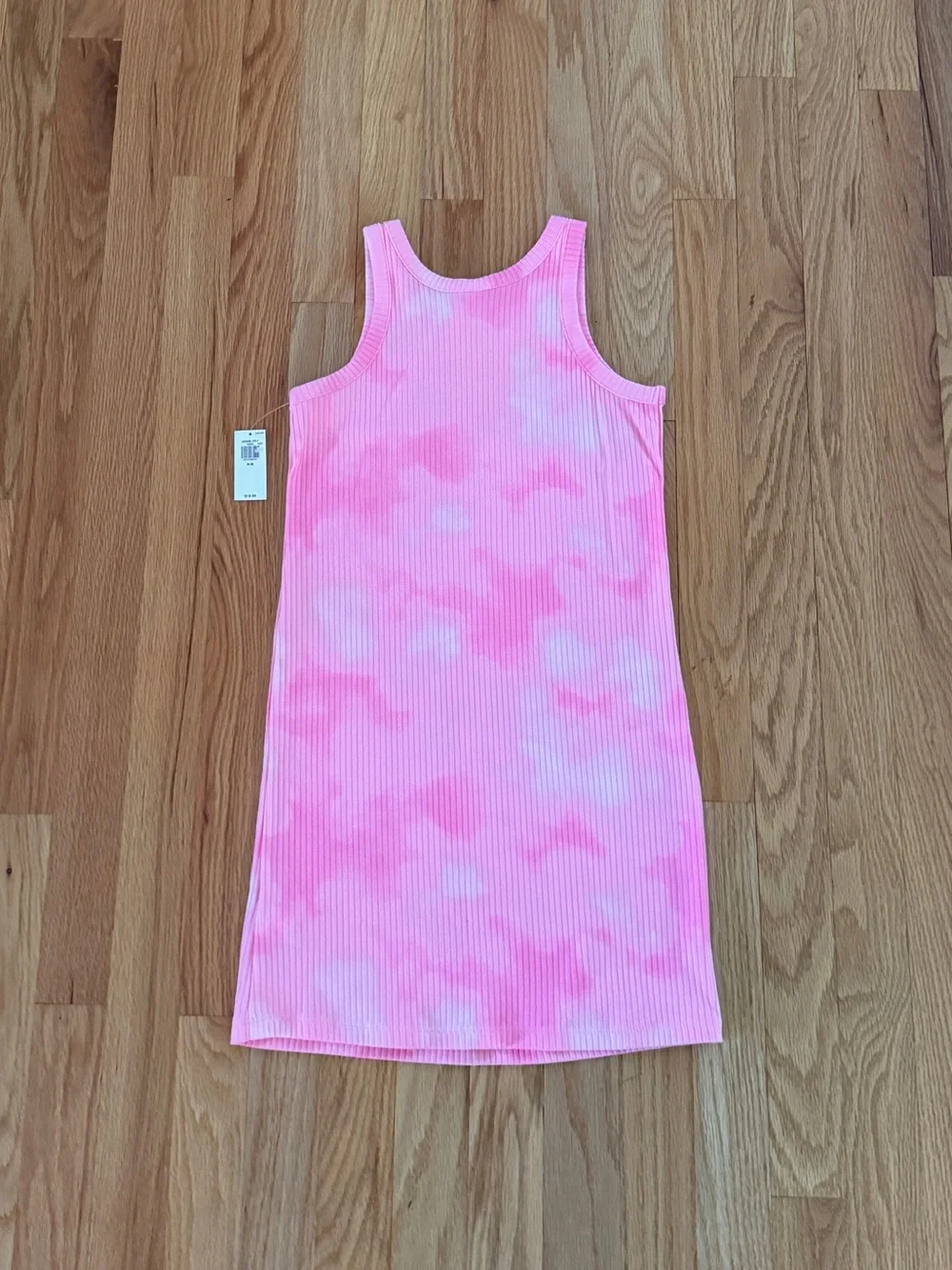 Old Navy Girls Pink Tie-Dye Rib-Knit Tank Dress, Size Medium (8) NWT